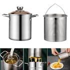 Stainless Steel Stock Pot with Basket, Turkey Fryer Cookware, Non-Stick
