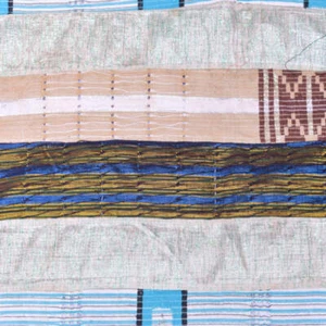 Yoruba Handwoven Aso Oke Textile Nigeria 69x57 Inch Sidley Collection - Picture 1 of 8