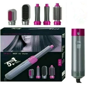 Spazzola Asciugacapelli 5 In 1 Accessori Intercambiabili Ceramica e Ioni new - Foto 1 di 2
