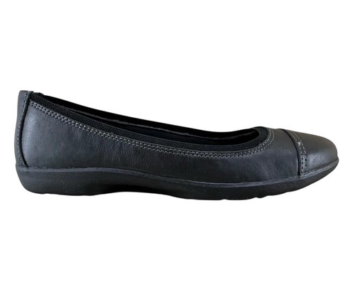 Ballerine Clarks donna prato opale scarpe in pelle nere taglia 8 M