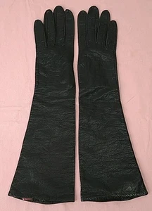 Guantes vintage Bloomingdale's 14" para dama niños forro de cuero y seda talla 6,5 Francia - Imagen 1 de 18