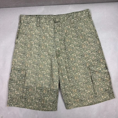Levis Shorts Mens 42 Green Camo Baggy Loose Cargo Jort Beach Fish Hike (Tag40) - Image 1 of 4