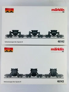 Marklin HO 46142 46143 Slag Ladle Car Set Epoche VI Model Train Freight Car Used - Picture 1 of 12