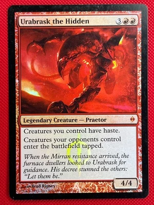 MTG Foil 1X Urabrask the Hidden X1 New Phyrexia Magic - MP/PL - Image 1 of 2