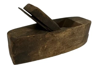 Antique Wood Coffin Style Plane Carpenter Home Decor Rustic Rare 8.25 Inches - Picture 1 of 8