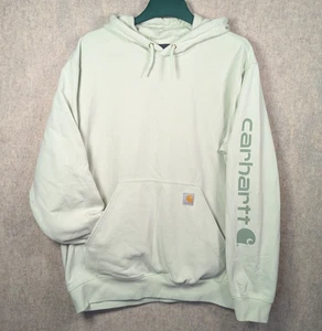 Sudadera con capucha para hombre Carhartt XL Lt verde manga deletreada calce suelto K288 GF3 - Imagen 1 de 5