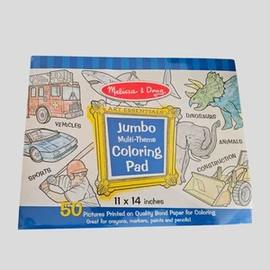 Melissa & Doug Coloring Pad Book Jumbo Multi-Theme 11 x 14 Children Gift Sealed - Foto 1 di 2