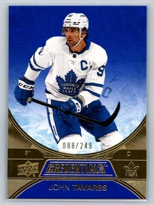 2021-22 Upper Deck Credentials Indigo John Tavares 088/249 Toronto Maple Leafs - Picture 1 of 2