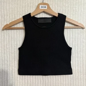Fear Of God Essentials Damen Logo Parch Ribbed Crop Top In Schwarz Größe XS - Bild 1 von 16