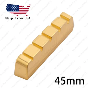 Set of 1 5 String 45x6x8.8MM Pre-Slotted Brass Nut For Electric Bass Guitar - Picture 1 of 5