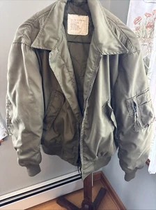 Military Flight JACKET, FLYER'S, COLD WEATHER Greenbrier Medium Regular Vintage - Bild 1 von 12