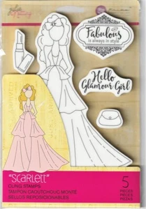 Julie Nutting - Scarlett Doll Cling Stamp Prima Marketing Mixed Media 912550 - Bild 1 von 2