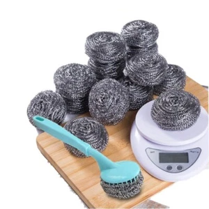 10pcs Stainless Steel Kitchen Cleaning Steel Wool Scrubber with One Holder - Picture 1 of 10