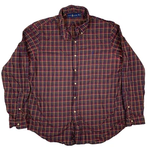 Camicia Ralph Lauren a quadri con bottoni in cotone e colletto taglia uomo XL - Foto 1 di 13