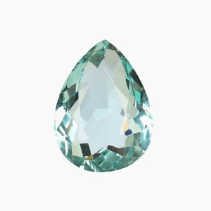 Acquamarina blu cielo 19,00CT. Collace brasiliano con pietre preziose sfuse taglio pera sfaccettato - Foto 1 di 6