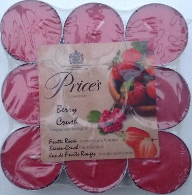 Prices Candles Tealights / Tea Lights 18 in a pack - Berry Crush - Image 1 of 2