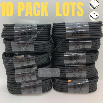 Lote de 10 cables USB tipo C de 4 pies para Samsung S10 A20 S9 S8 cargador cable de carga Foto 1 de 4