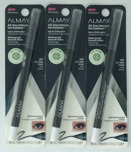 3 Almay All-Day Intense Waterproof Gel Eyeliners - All-Day Grey 100 - FS! - Picture 1 of 5