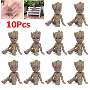 10x statuina in miniatura fata giardino seduta groot statua PVC groot in per giardino - Foto 1 di 10