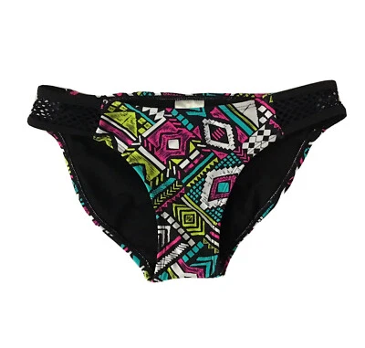 Xhilaration Negro Rosa Bikini Malla Tab Bikini Parte Inferior Traje de baño Traje de baño XLarge Foto 1 de 2