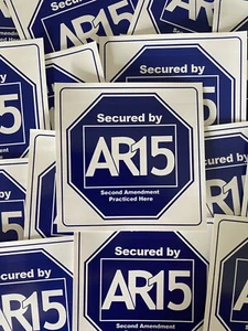 FIVE (5) AR-15 SECOND AMENDMENT STICKER - Picture 1 of 2