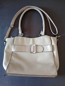 Handtasche, beige, ca. 28 x 28 x 10 cm, Schulterriemen, gebraucht - Bild 1 von 6