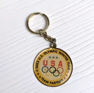 Vintage 2002 USA Olympic Winter Team Salt Lake City Utah Team Partners Keychain - Picture 1 of 5