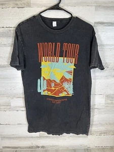 Joshua Expeditions World Tour Tshirt Mens Small Graphic Tour Tee Crew Neck Y2K - Picture 1 of 8