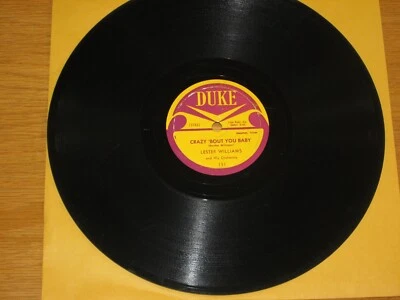 BLUES/R&B 78 RPM - LESTER WILLIAMS - DUKE 131  "CRAZY 'BOUT YOU BABY/DON'T TAKE" - Imagem 1 de 2