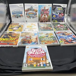 Nintendo Wii Lot Of 13 Games Skylanders Mario Kung Fu Panda Scooby-Doo Nerf - Picture 1 of 19