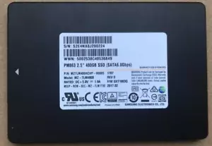 480GB Samsung PM863 SSD MZ-7LM4800 SATA3 MZ7LM480HCHP-00005 Solid State Drive - Picture 1 of 4