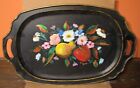 Vintage Toleware Tray.  Handpainted by S.F. Beck.