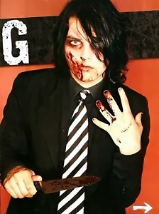 MY CHEMICAL ROMANCE POSTER/STAMPA/FOTO GERARD WAY BLOODY EMO SHOOT - Foto 1 di 1
