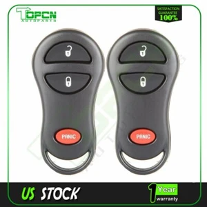 2 For Dodge Dakota Jeep Grand Cherokee Keyless Entry Remote Control Car Key Fob - Picture 1 of 8