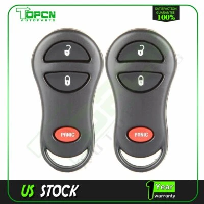 2 For Dodge Dakota Jeep Grand Cherokee Keyless Entry Remote Control Car Key Fob - Image 1 of 4