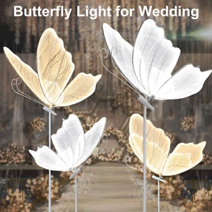 Lámpara de pie mariposa exterior luminosa gigante iluminación LED accesorios de decoración de fiestas - Imagen 1 de 23