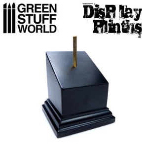 PEDESTAL BUSTOS Negro 5x5cm - madera DM figuras miniaturas expositor display - Imagen 1 de 3