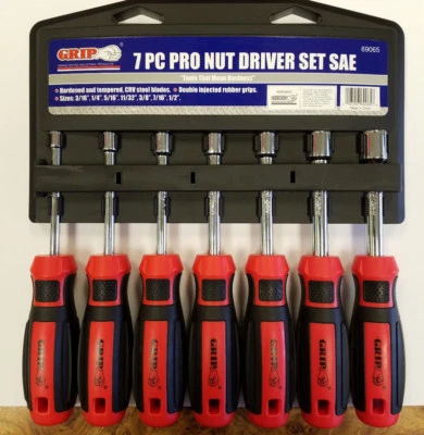 GRIP 69065 7 Piece Pro Nut Driver Set SAE #10B-A0015 - Image 1 of 3