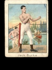 1910 T220 MECCA JACK BURKE  CHAMPION  PRIZE FIGHTER SERIES TOBACCO CARD