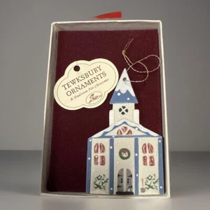 Raro adorno de Navidad artesanal vintage de Tewksbury edificio de iglesias porcelana - Imagen 1 de 7