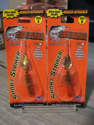 2 Joe's Flies Cebos SpinnerBaits Cortos Striker Marrón Lana Gusano 122-8 Foto 1 de 4