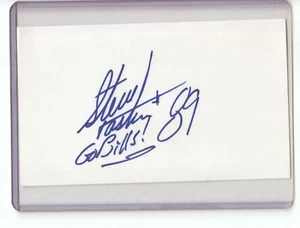 Steve Tasker autograph signature Index card - Picture 1 of 1