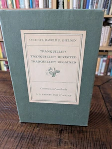 Tranquillity: 3 Volume Box Set | Col. Harold P. Sheldon | 1945 Hardcovers - Picture 1 of 19
