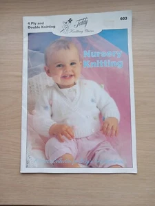 TEDDY DOUBLE KNIT & 4 PLY KNITTING PATTERNS - BABY CARDIGANS HATS SHAWL BOOTEES - Picture 1 of 9