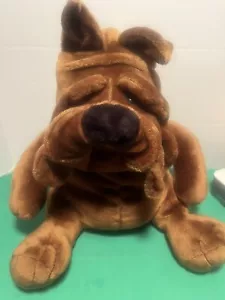 Juguete de peluche Cuddle Wit marrón perro vintage animal de peluche grande suave - Imagen 1 de 8