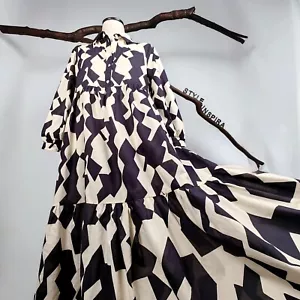 ZARA 🖤 VESTIDO MIDI CAMISA BLUSA VESTIDO ESCALONADO ALGODÓN 2183/249 M - Imagen 1 de 10