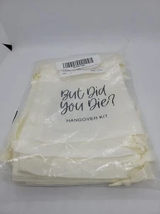 Hangover Kit Bags - 6 Pieces “BUT DID YOU DIE” New In Bag 4.5 Inches By 7 Inches - Picture 1 of 4