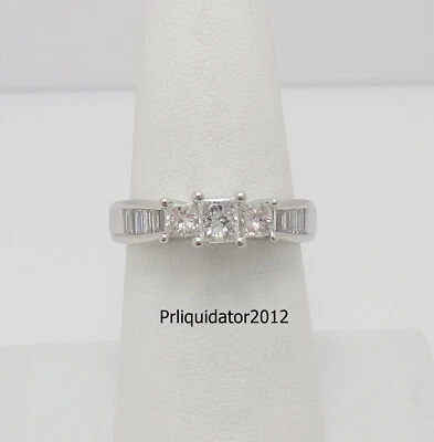 1CT Natural Diamond Engagement Anniversary Wedding Bridal Ring 14K White Gold - Image 1 of 4