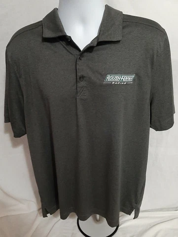 Roush Fenway Racing Ford Team Issued Large Gray Polo Shirt NASCAR Newman Buesche Cover