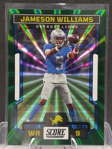 2023 Score Jameson Williams #86 Green Spokes /115 #d SP Detroit Lions - Picture 1 of 2